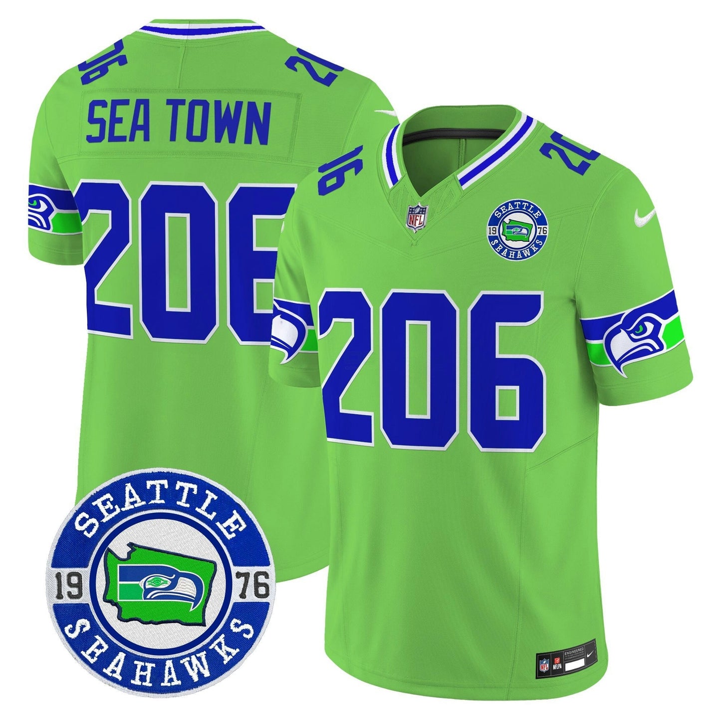 Camisa NFL Men’s 2025 Seattle Est. 1976 Patch Vapor Limited Jersey