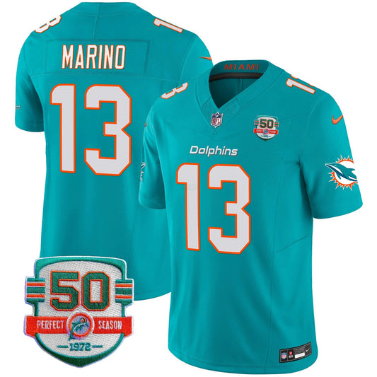 Camisa NFL Men’s 50th 1972 Perfect Season Patch Vapor Jersey