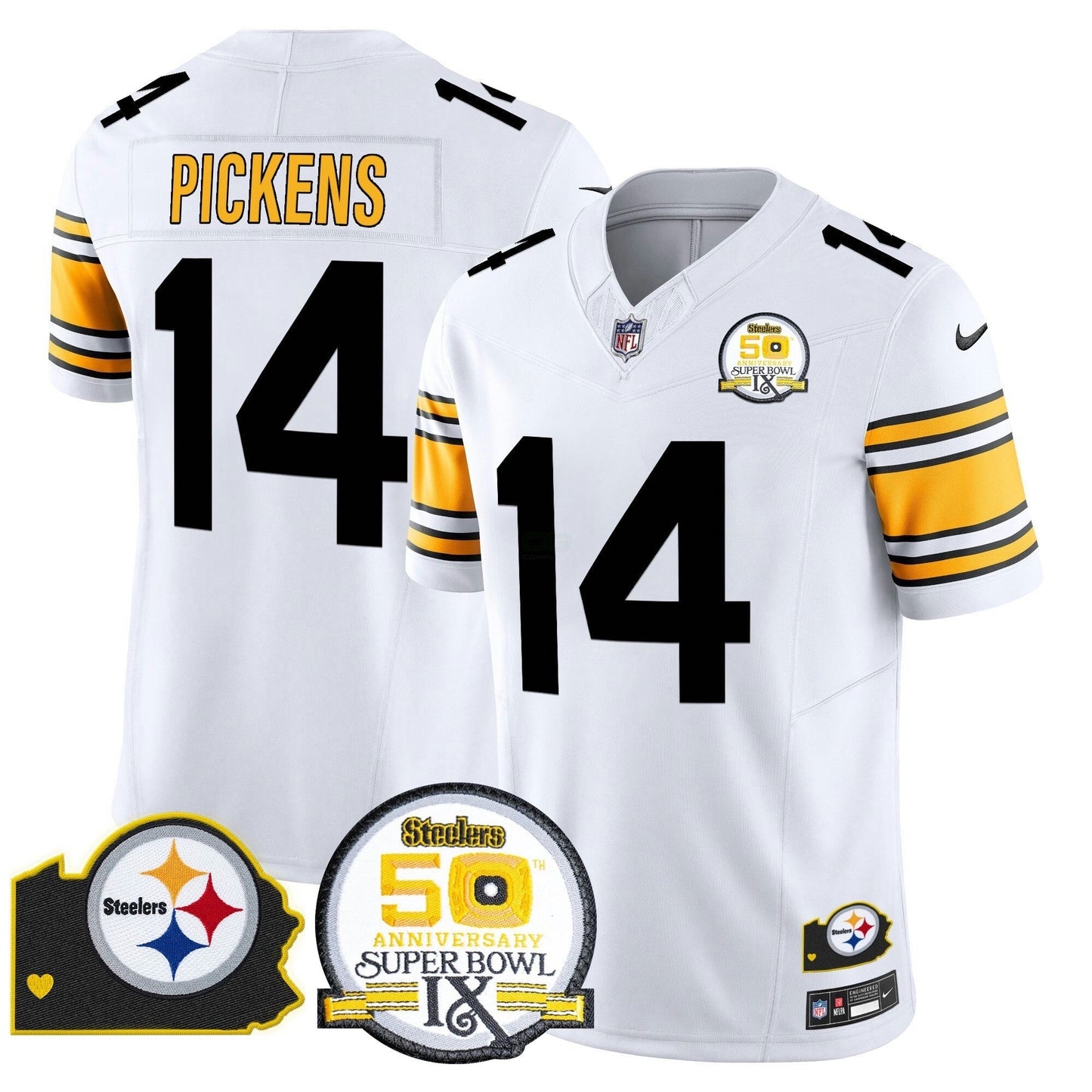 Camisa NFL Men’s 50th Anniversary Of Super Bowl IX & Map Patch Vapor Limited Jersey
