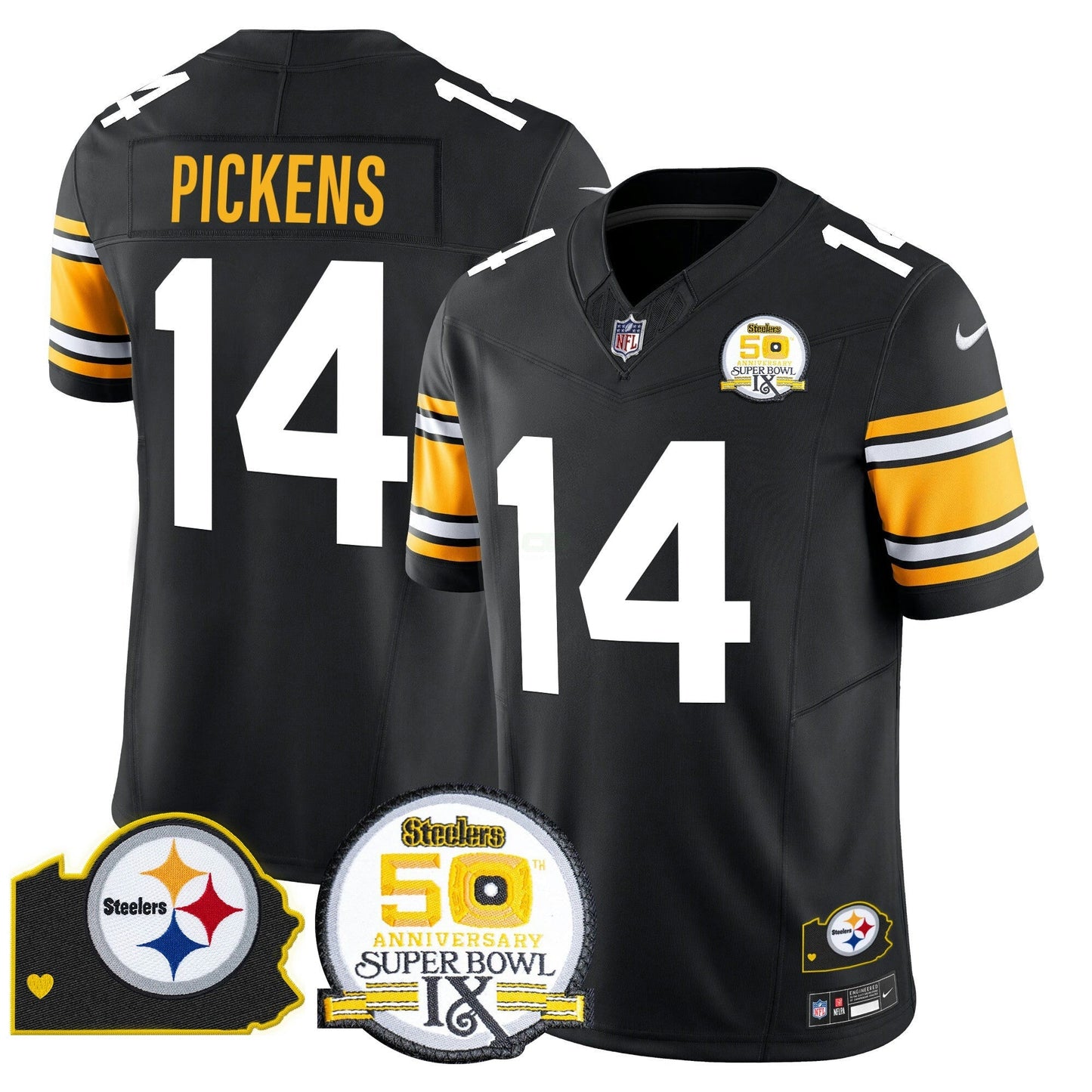 Camisa NFL Men’s 50th Anniversary Of Super Bowl IX & Map Patch Vapor Limited Jersey