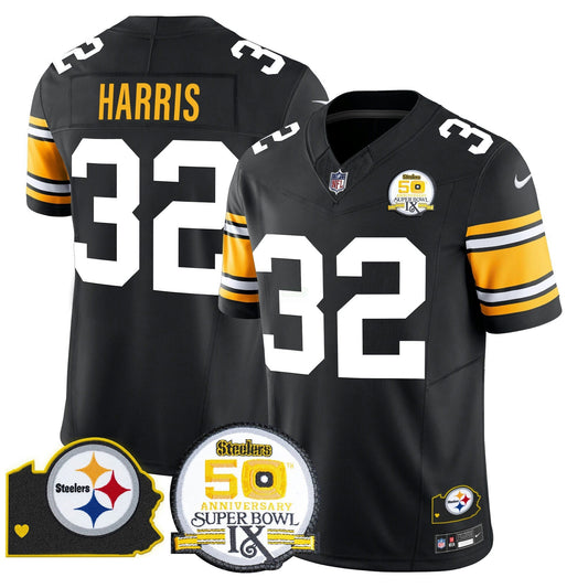 Camisa NFL Men’s 50th Anniversary Of Super Bowl IX & Map Patch Vapor Limited Jersey