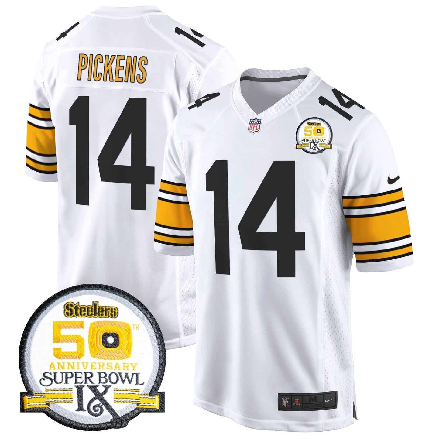 Camisa NFL Men’s 50th Anniversary Of Super Bowl IX Patch Game Jersey