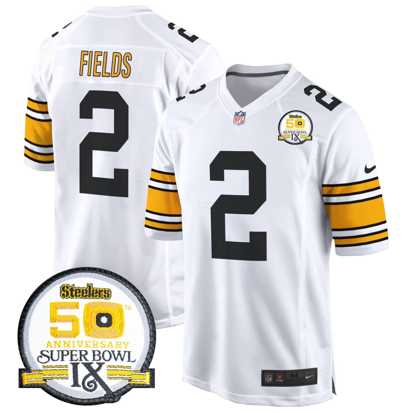 Camisa NFL Men’s 50th Anniversary Of Super Bowl IX Patch Game Jersey