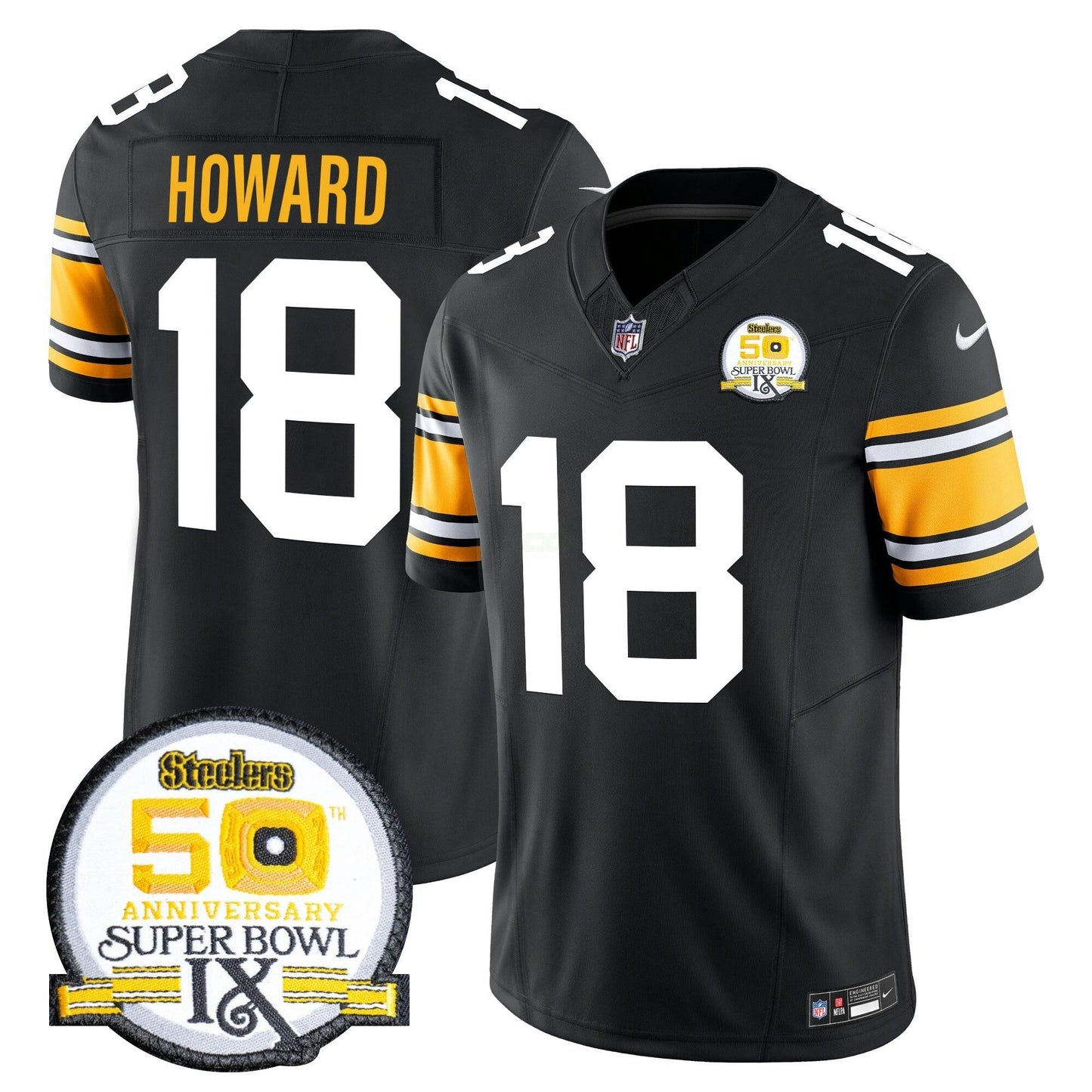 Camisa NFL Men’s 50th Anniversary Of Super Bowl IX Patch Vapor Limited Jersey