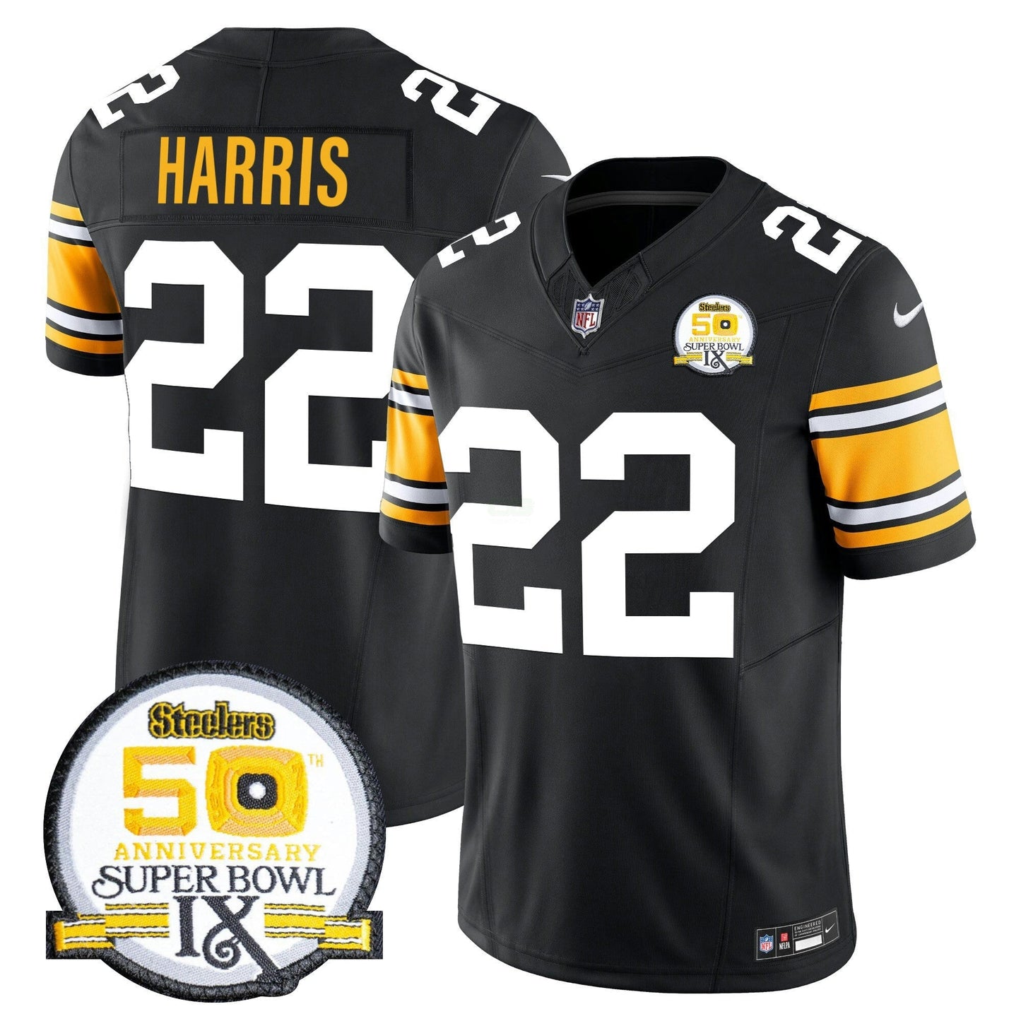 Camisa NFL Men’s 50th Anniversary Of Super Bowl IX Patch Vapor Limited Jersey