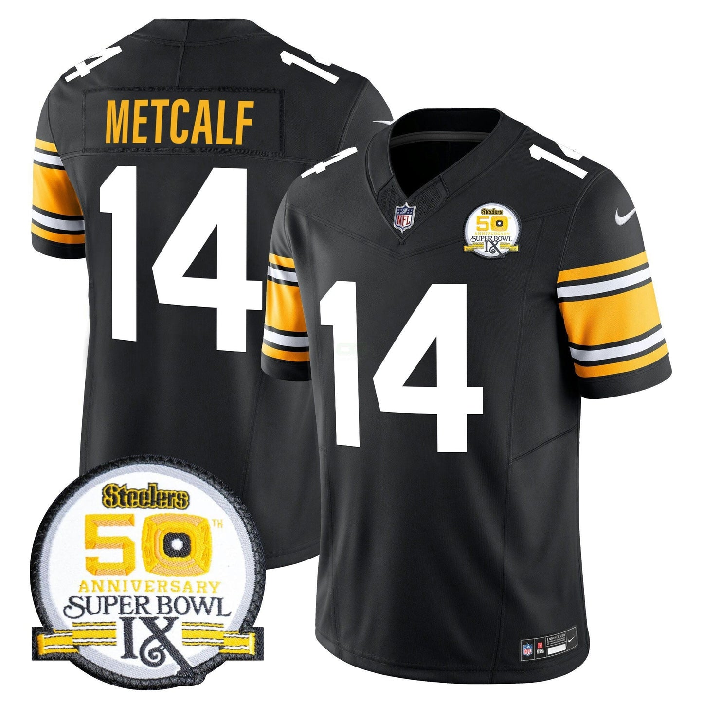Camisa NFL Men’s 50th Anniversary Of Super Bowl IX Patch Vapor Limited Jersey