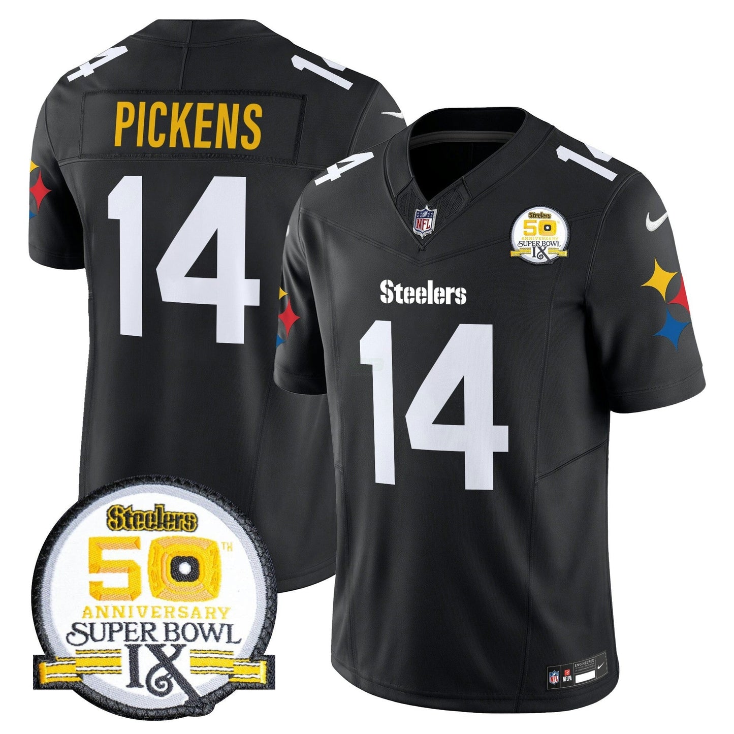 Camisa NFL Men’s 50th Anniversary Of Super Bowl IX Patch Vapor Limited Jersey V2