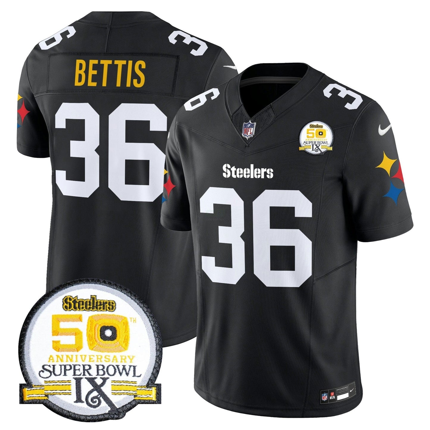 Camisa NFL Men’s 50th Anniversary Of Super Bowl IX Patch Vapor Limited Jersey V2