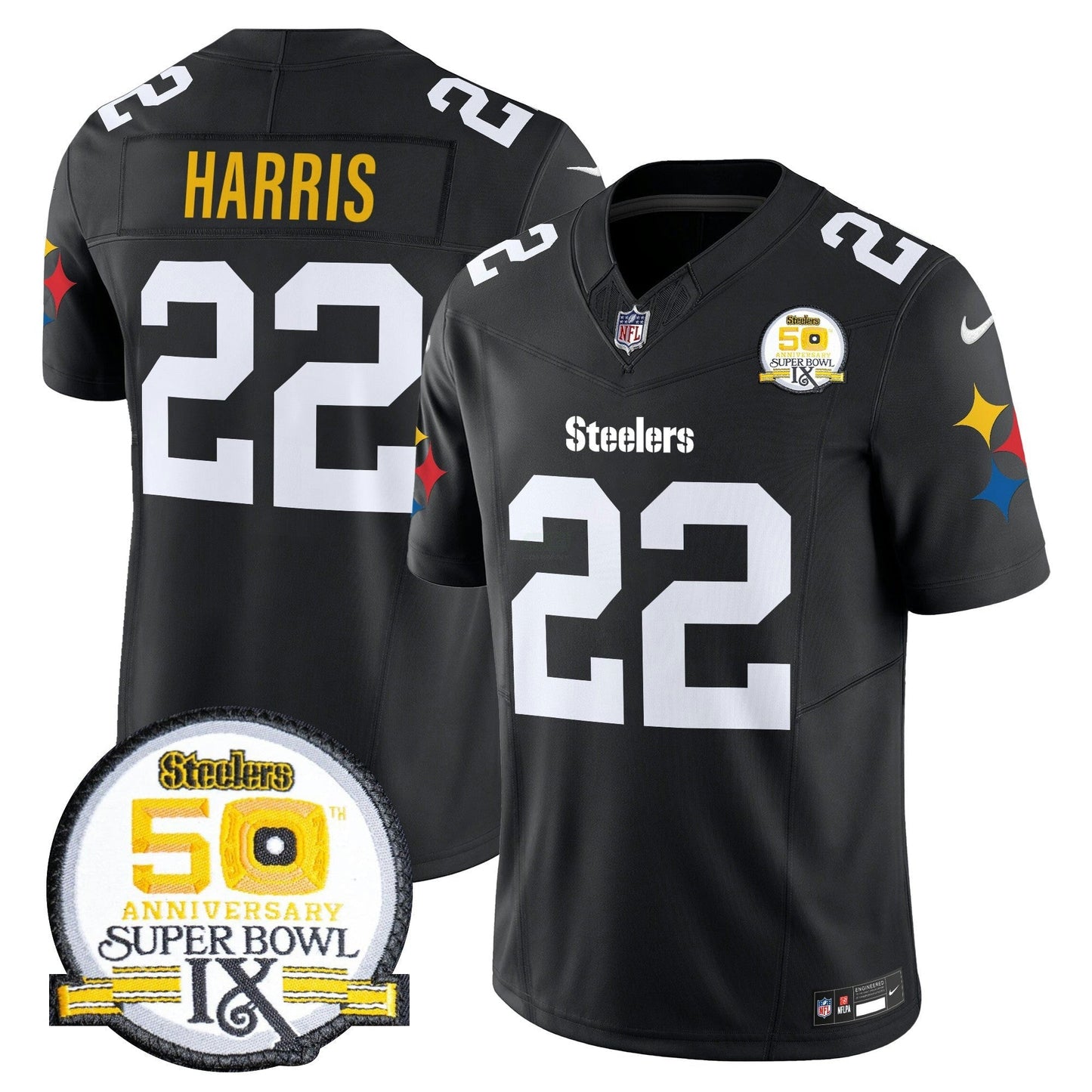 Camisa NFL Men’s 50th Anniversary Of Super Bowl IX Patch Vapor Limited Jersey V2