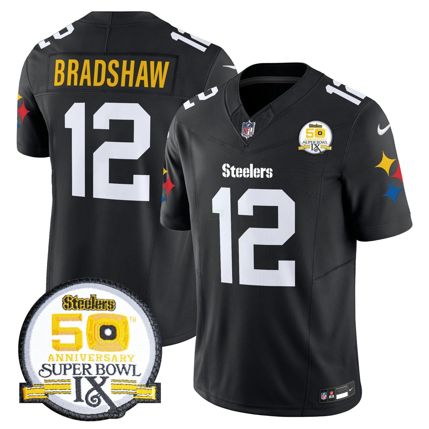 Camisa NFL Men’s 50th Anniversary Of Super Bowl IX Patch Vapor Limited Jersey V2