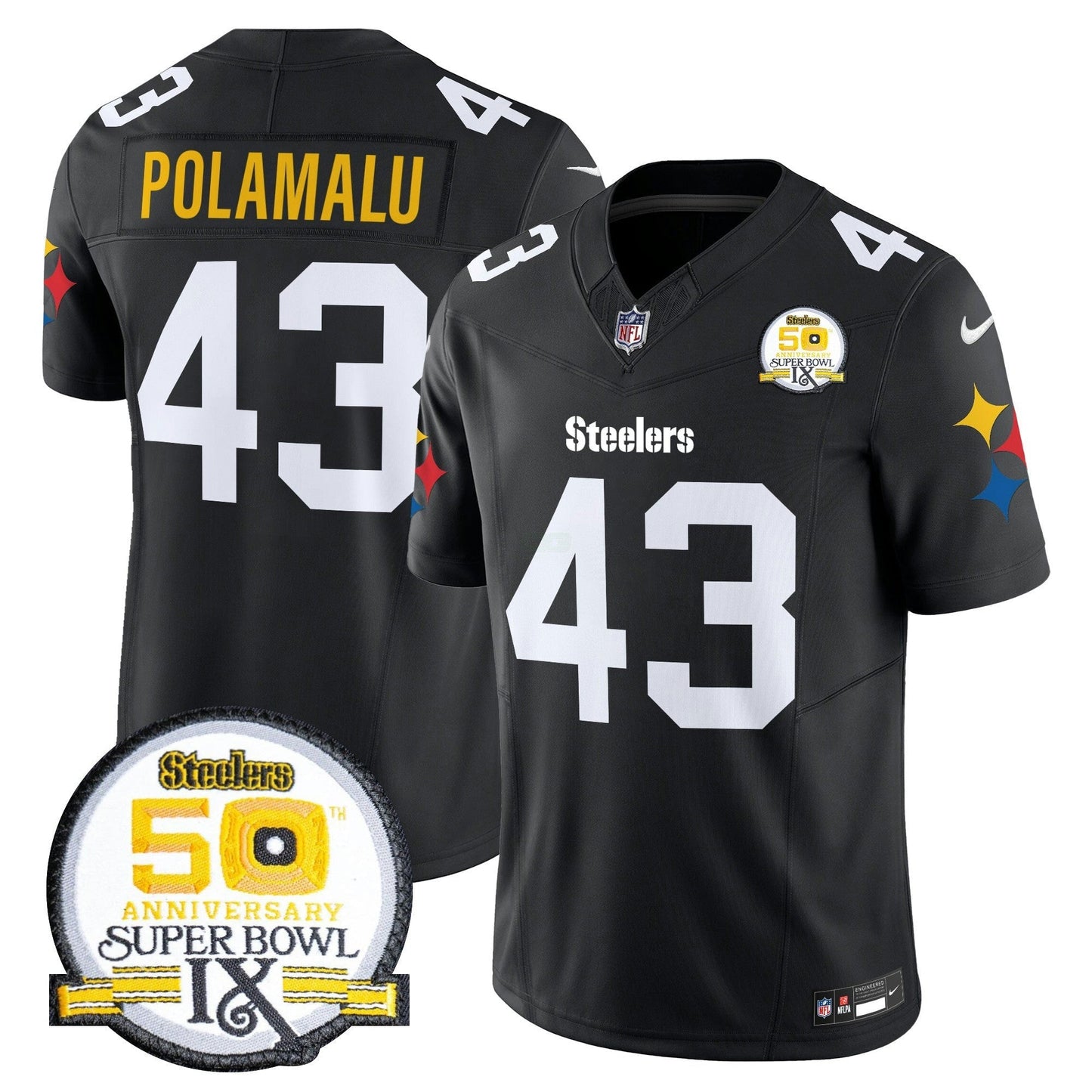 Camisa NFL Men’s 50th Anniversary Of Super Bowl IX Patch Vapor Limited Jersey V2