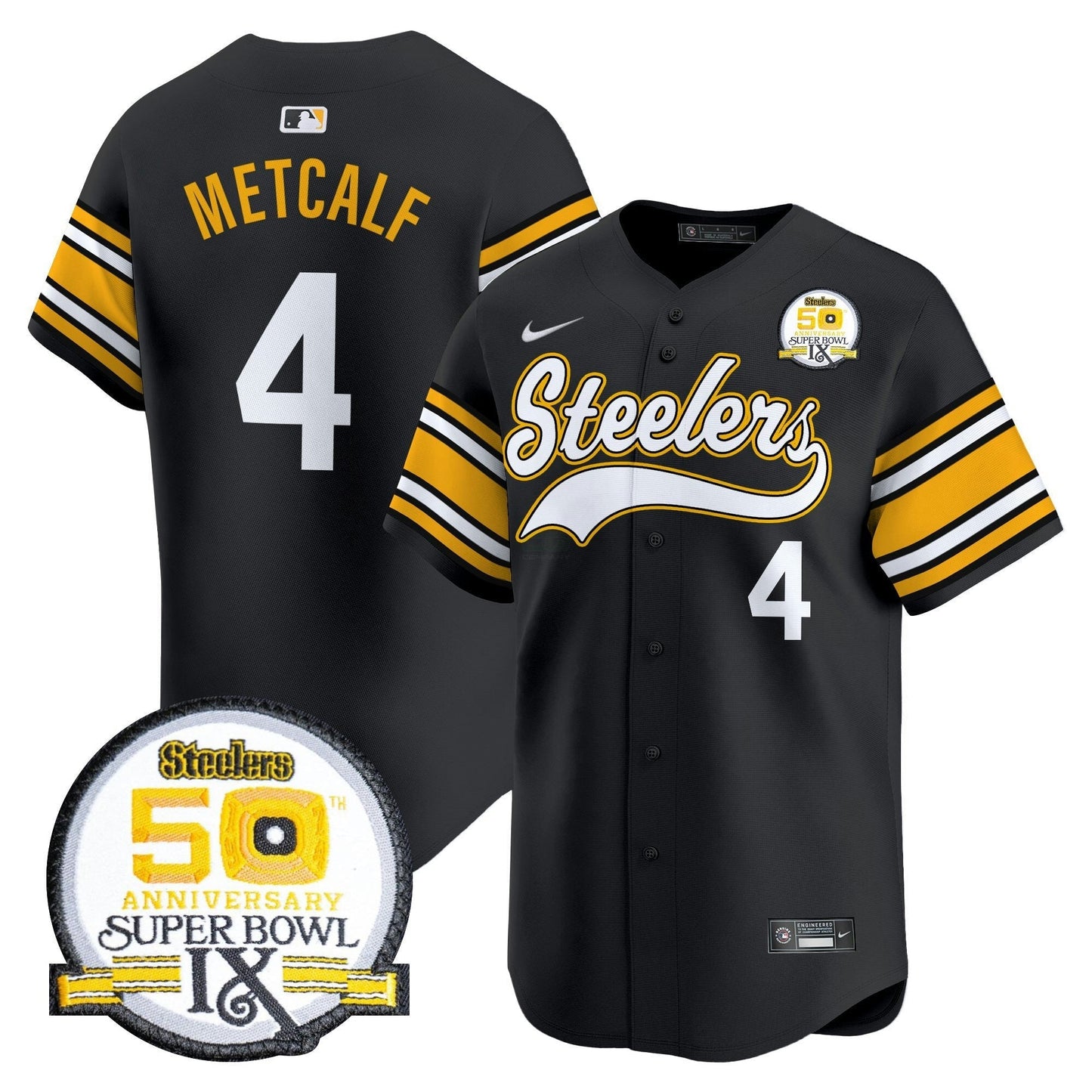 Camisa NFL Men’s 50th Anniversary Of Super Bowl IX Patch Vapor Premier Jersey