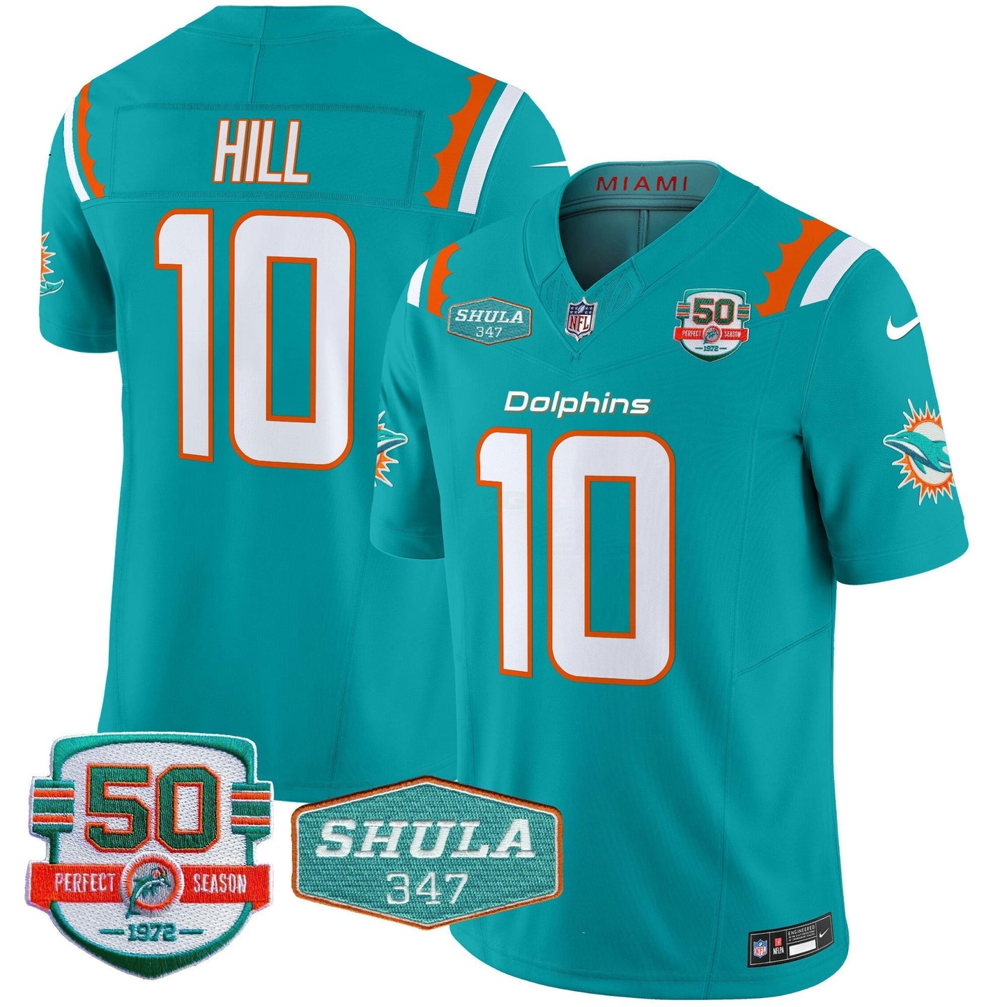 Camisa NFL Men’s 50th & Don Shula 347 Memorial Patch Vapor Limited Jersey