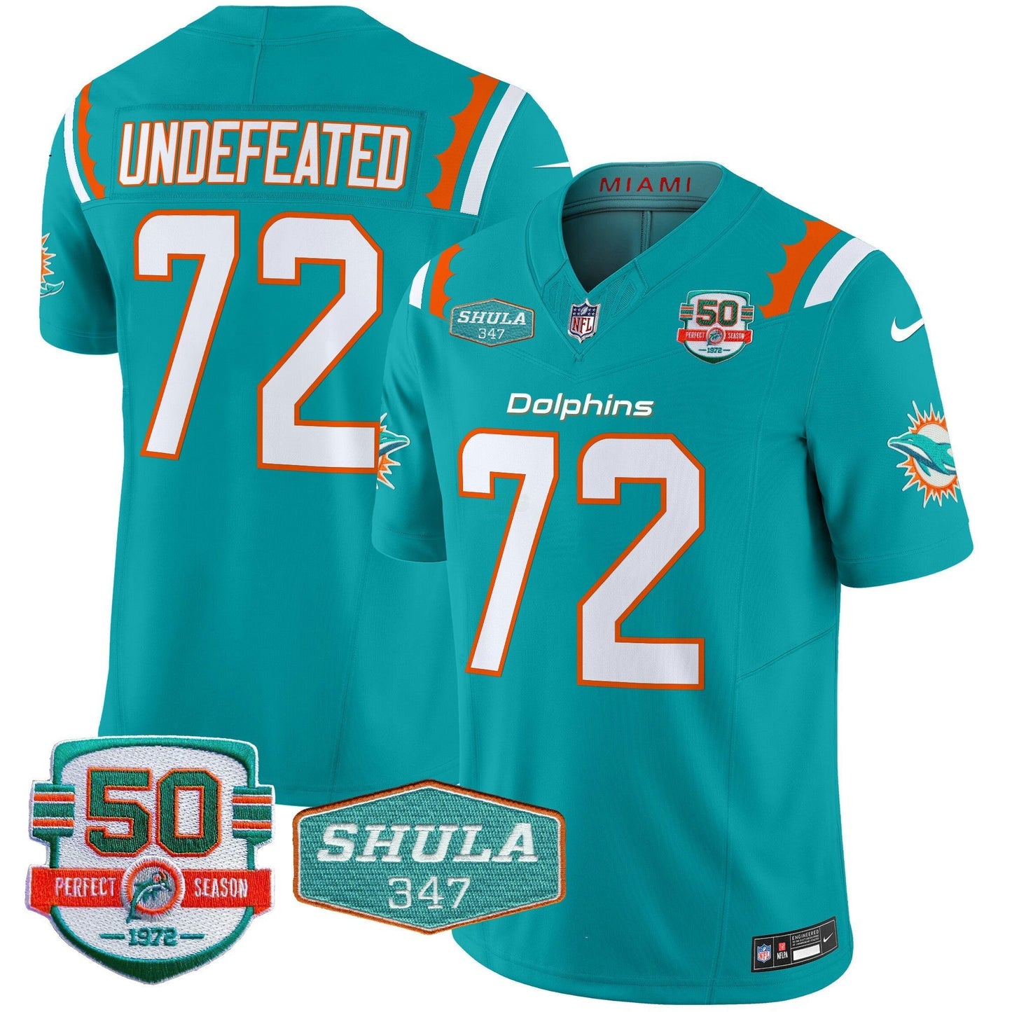Camisa NFL Men’s 50th & Don Shula 347 Memorial Patch Vapor Limited Jersey