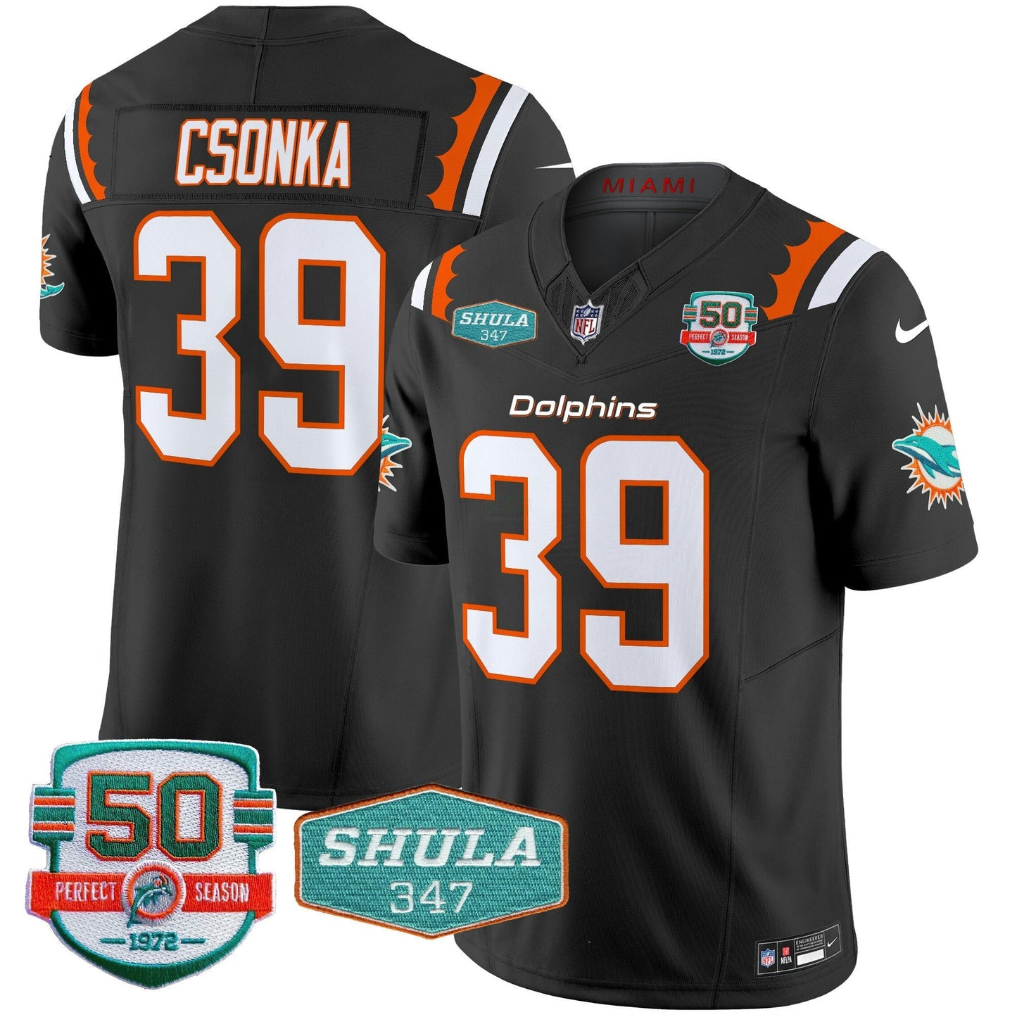 Camisa NFL Men’s 50th & Don Shula 347 Memorial Patch Vapor Limited Jersey