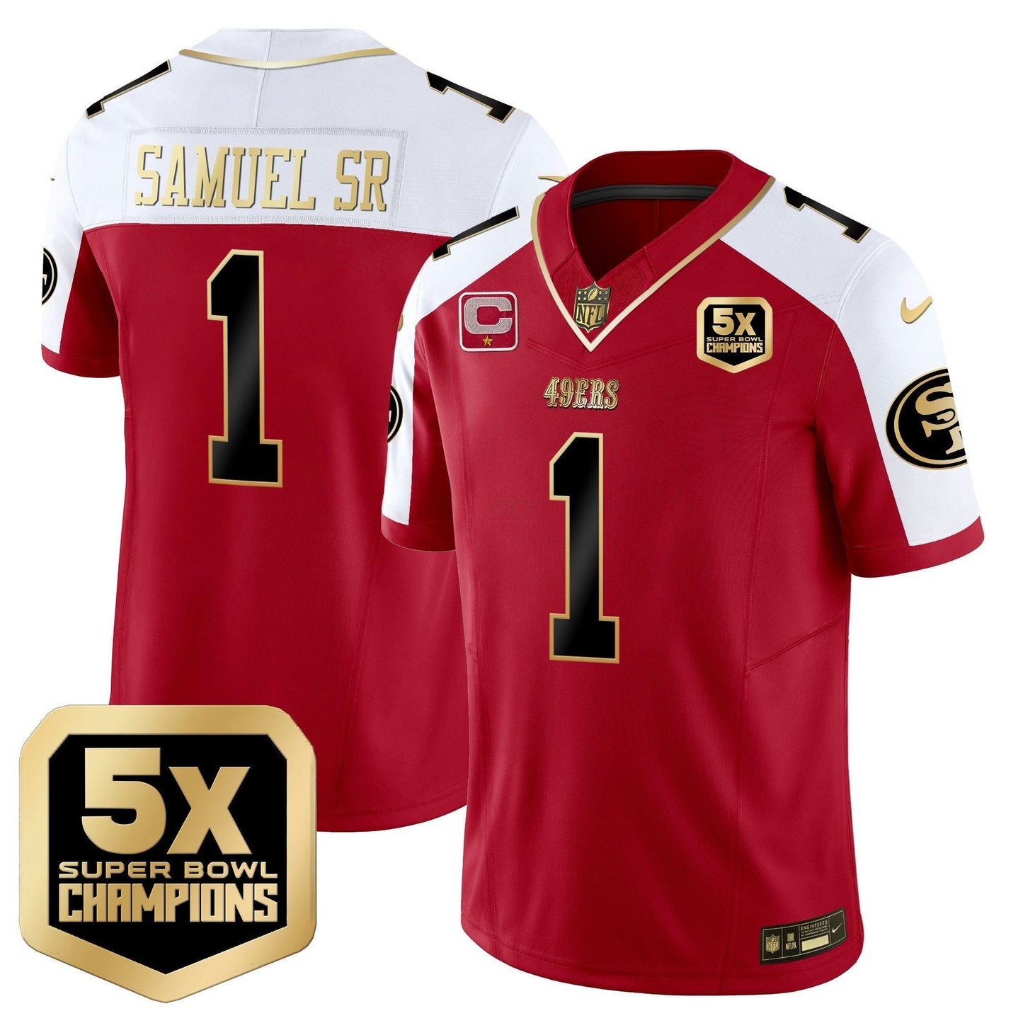 Camisa NFL San Francisco 49ers Men’s 5x Super Bowl Champions Vapor Limited Jersey