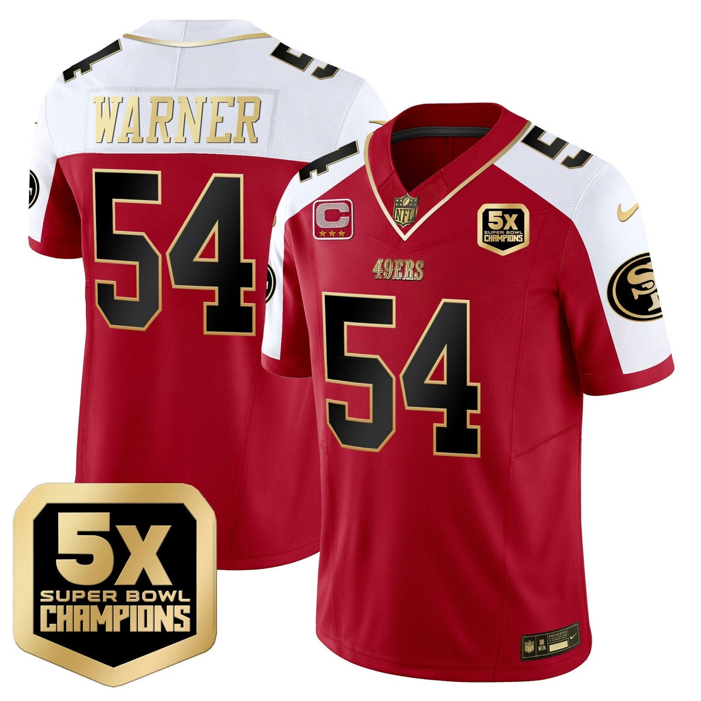 Camisa NFL San Francisco 49ers Men’s 5x Super Bowl Champions Vapor Limited Jersey