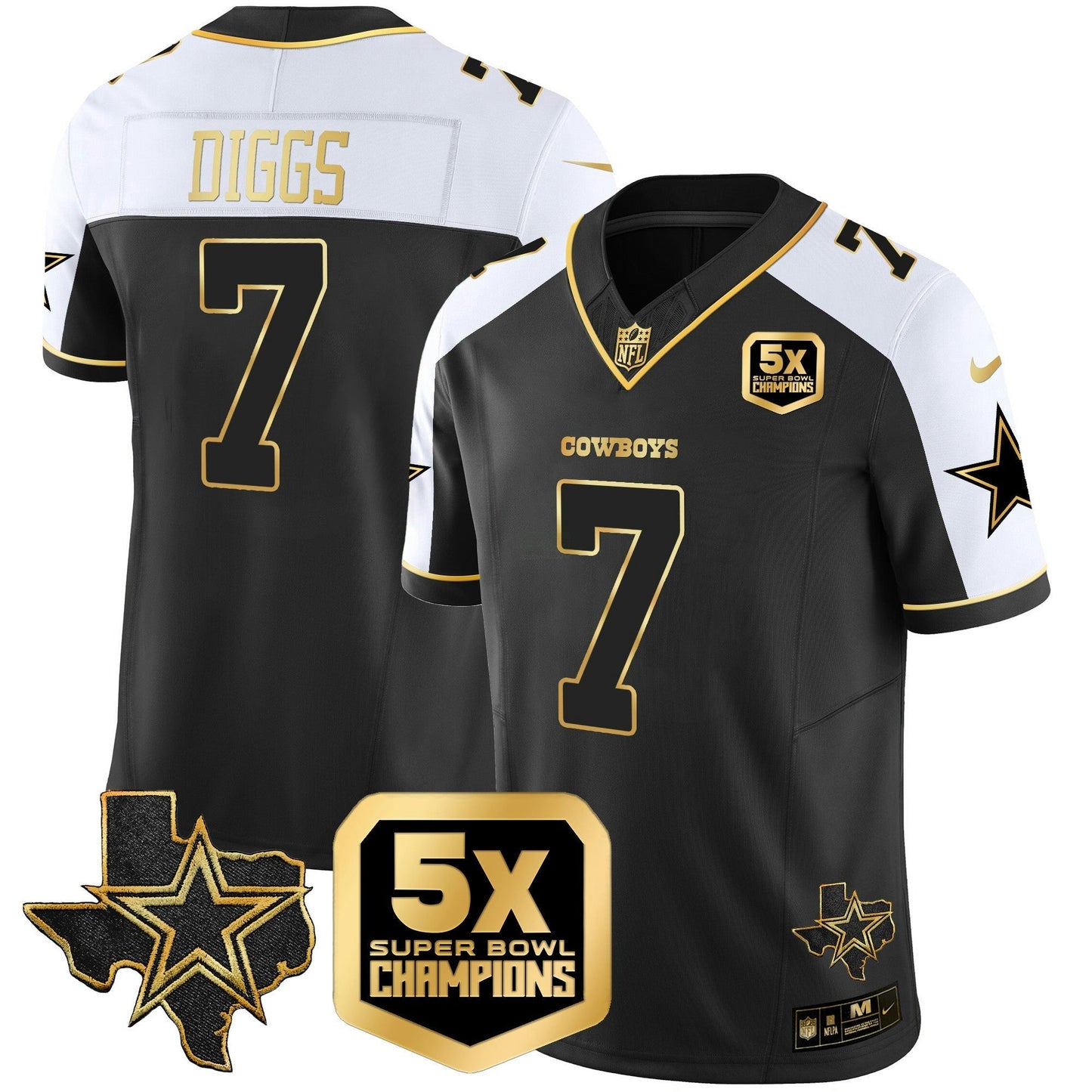 Camisa NFL Dallas Cowboys Men’s 5x Super Bowl Champions Vapor Limited Jersey