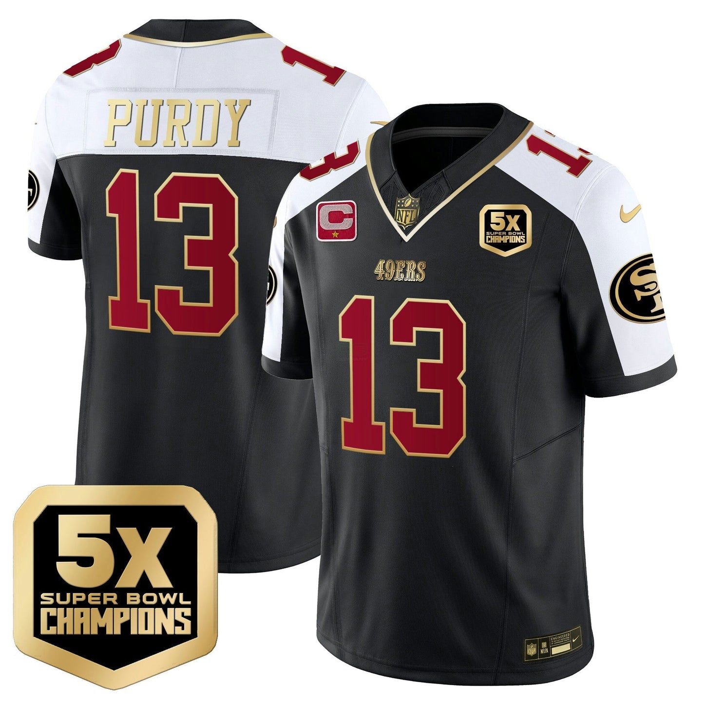 Camisa NFL San Francisco 49ers Men’s 5x Super Bowl Champions Vapor Limited Jersey