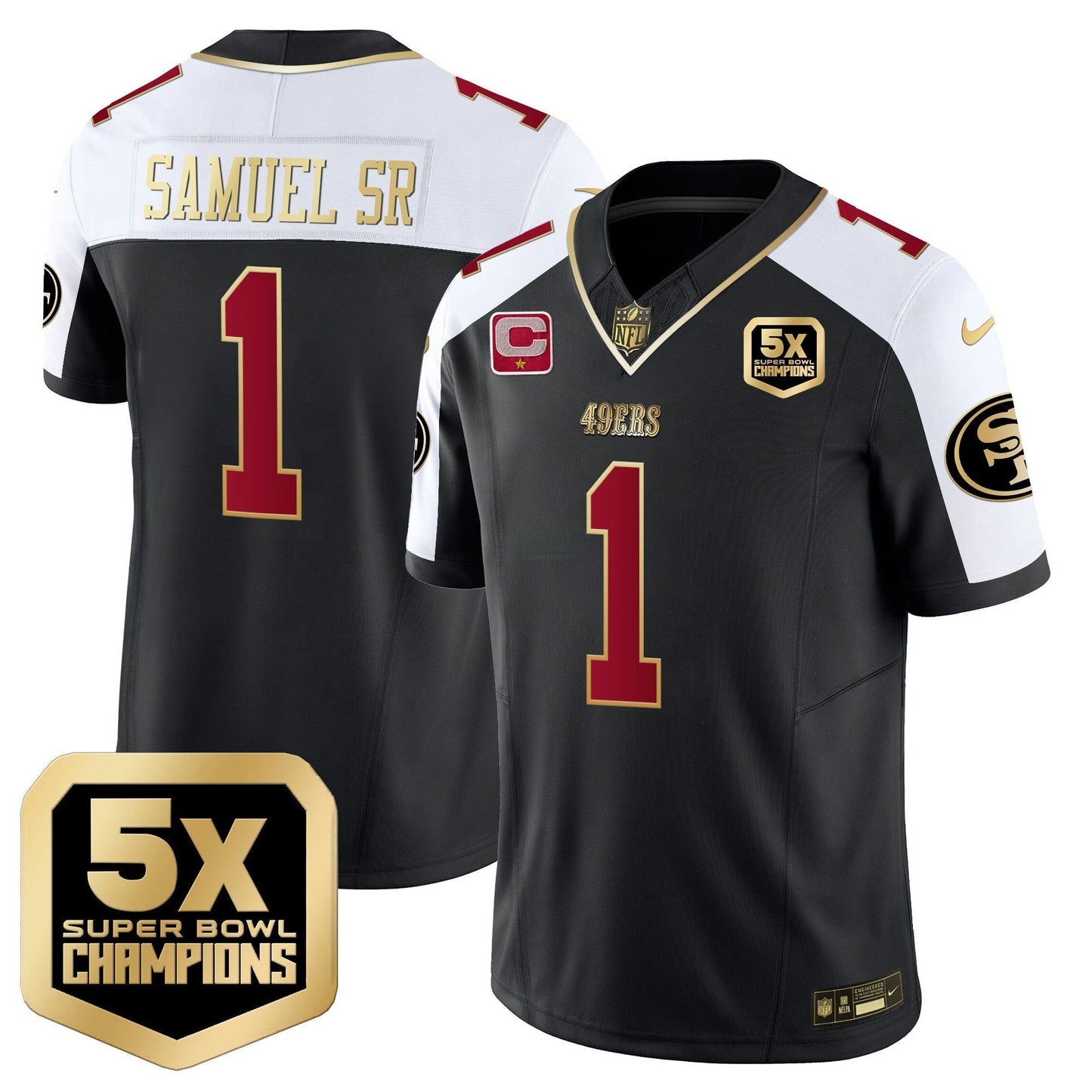 Camisa NFL San Francisco 49ers Men’s 5x Super Bowl Champions Vapor Limited Jersey