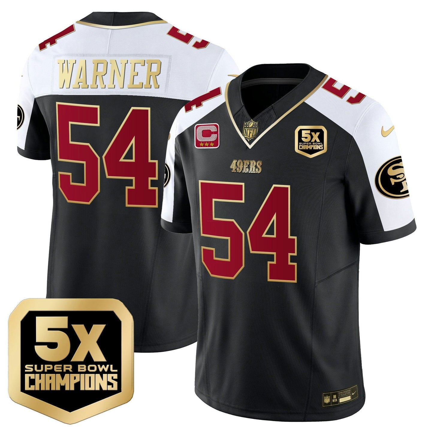 Camisa NFL San Francisco 49ers Men’s 5x Super Bowl Champions Vapor Limited Jersey