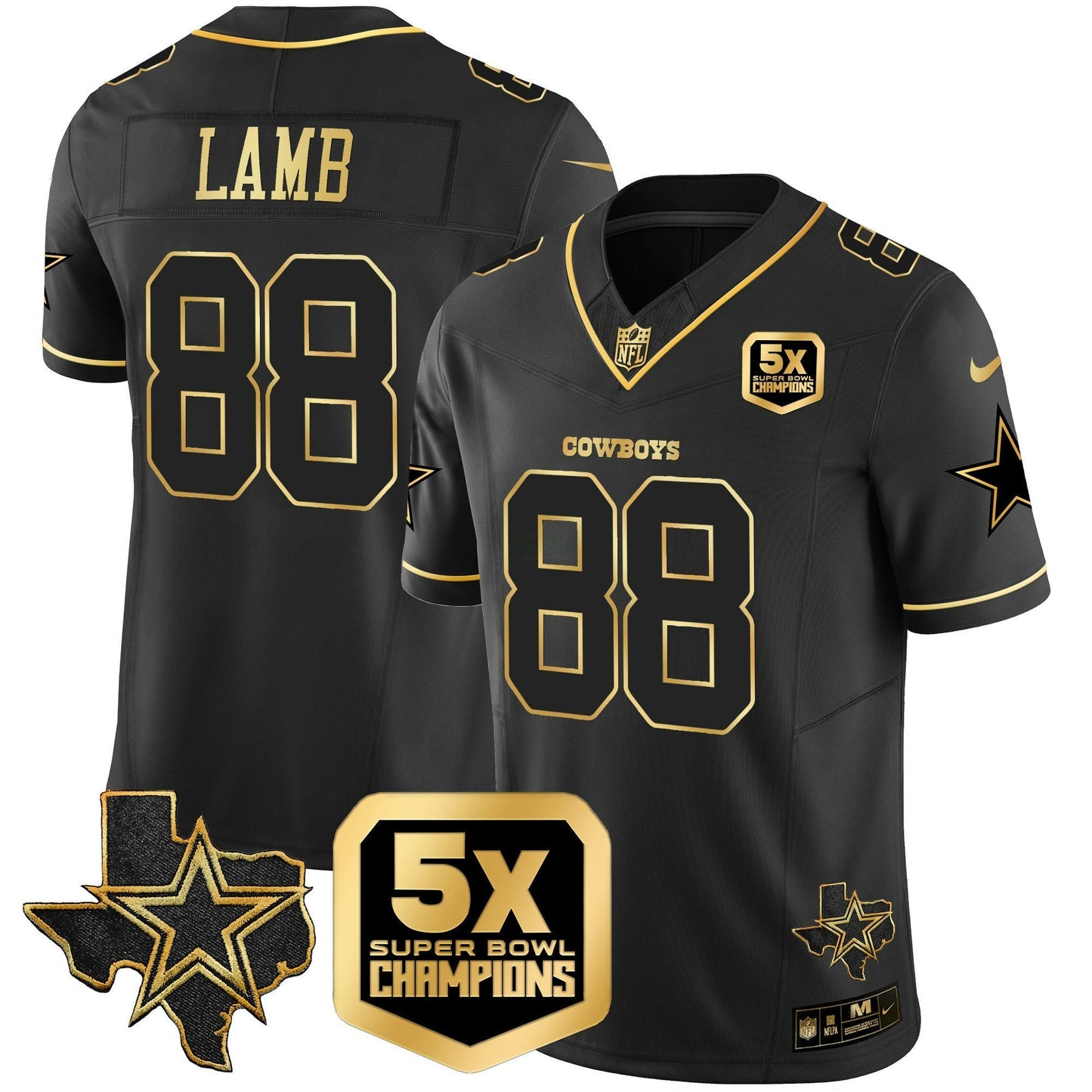 Camisa NFL Dallas Cowboys Men’s 5x Super Bowl Champions Vapor Limited Jersey