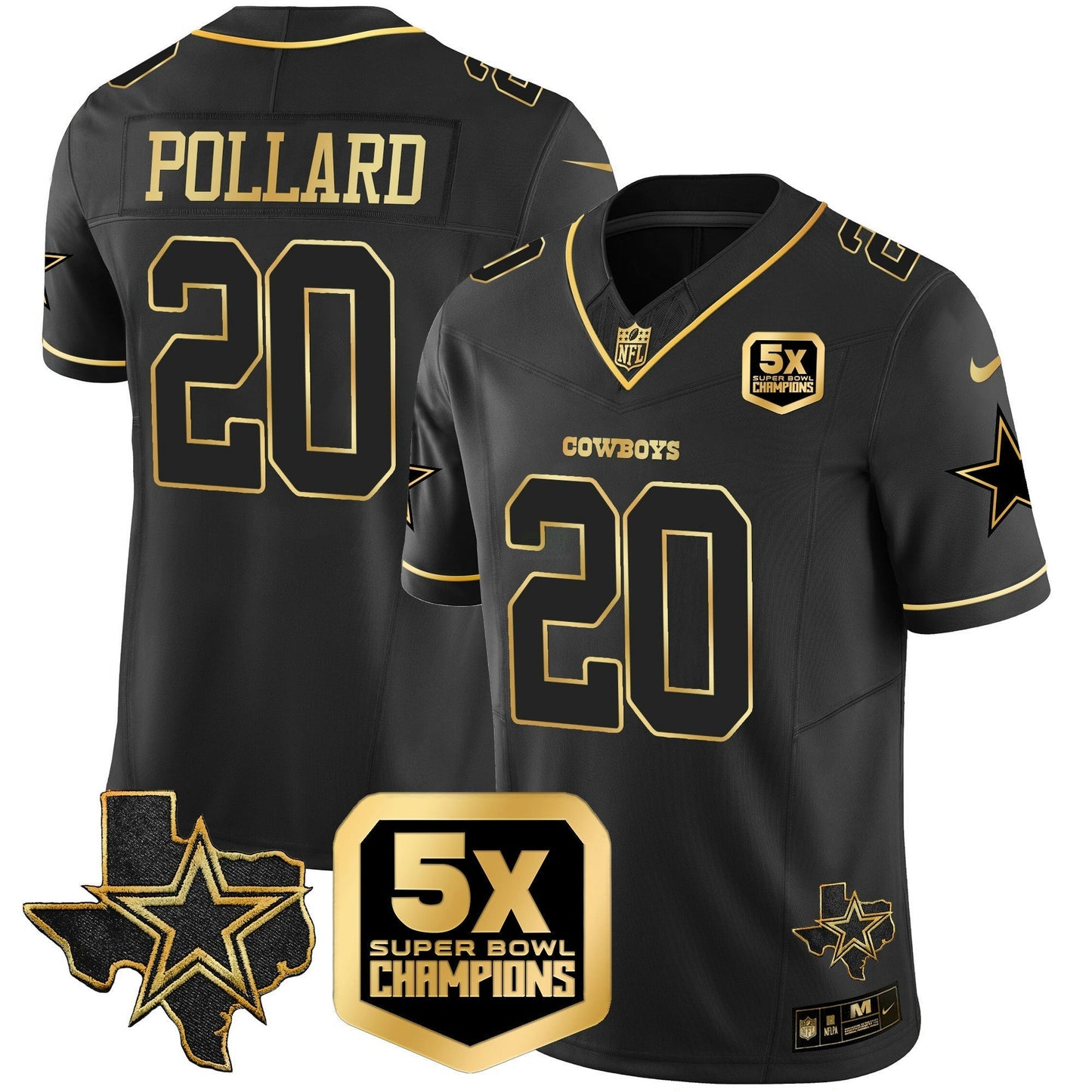 Camisa NFL Dallas Cowboys Men’s 5x Super Bowl Champions Vapor Limited Jersey