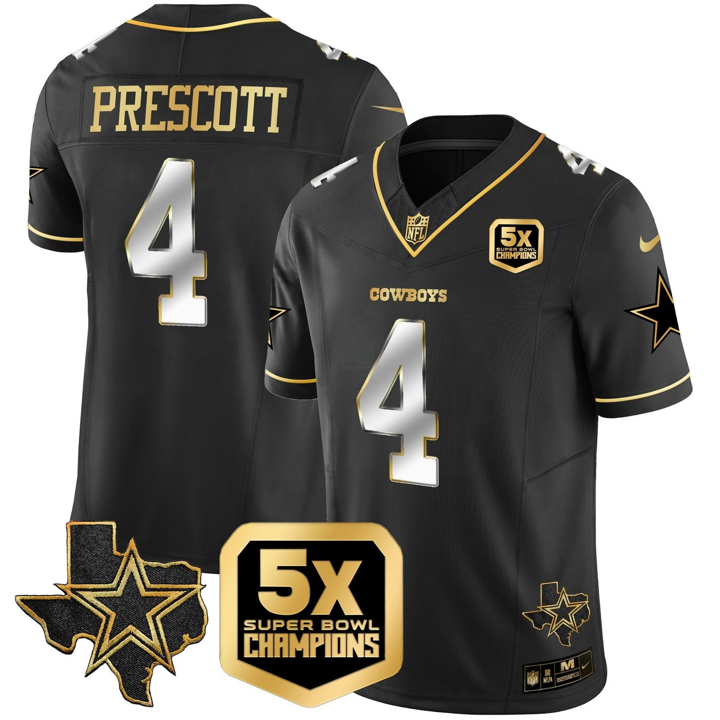 Camisa NFL Dallas Cowboys Men’s 5x Super Bowl Champions Vapor Limited Jersey