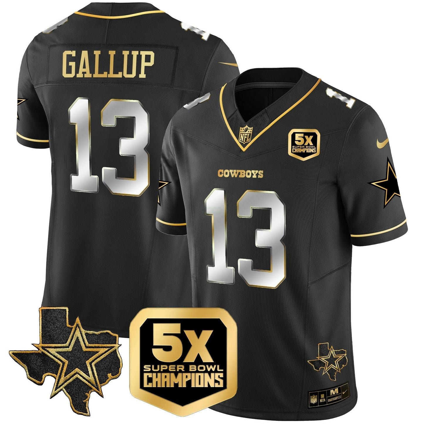 Camisa NFL Dallas Cowboys Men’s 5x Super Bowl Champions Vapor Limited Jersey