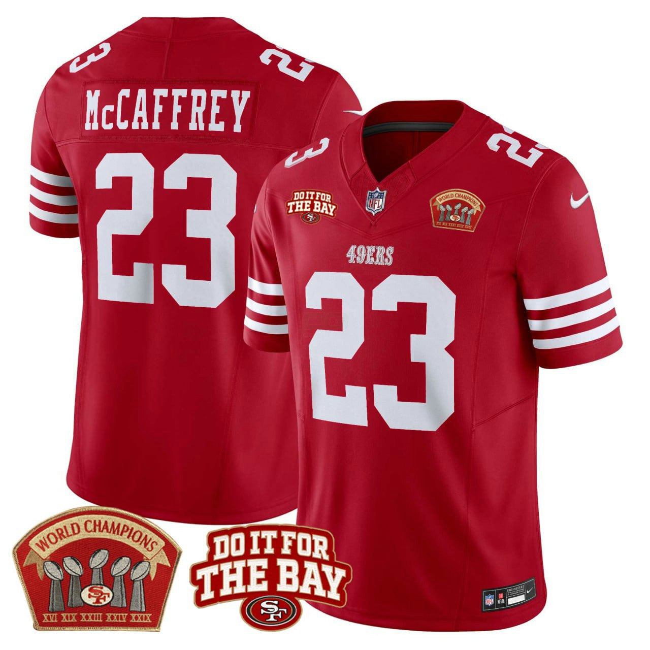 Camisa NFL Men’s 5x World Champions & “Do It For The Bay” Patch Limited Jersey