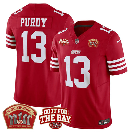 Camisa NFL Men’s 5x World Champions & “Do It For The Bay” Patch Limited Jersey