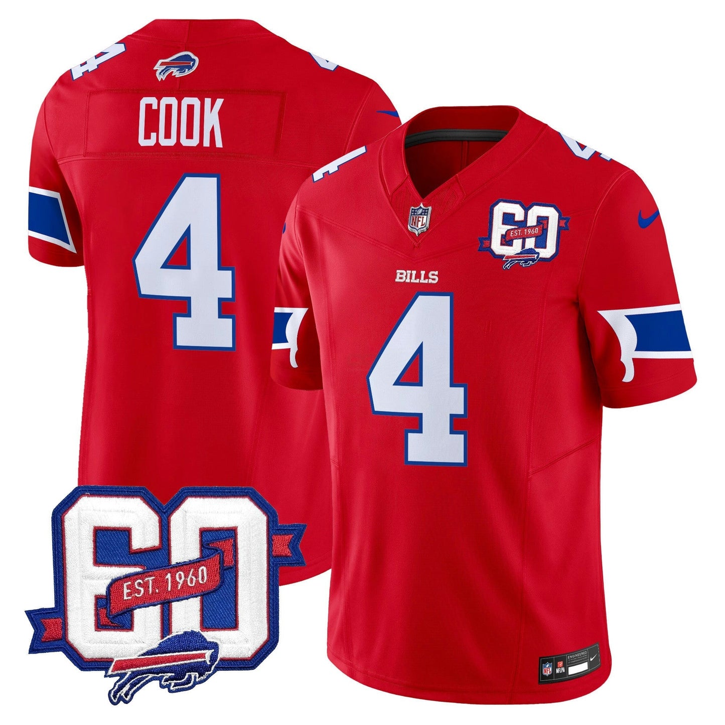 Camisa NFL Men’s 60th Anniversary Patch Vapor Limited Jersey