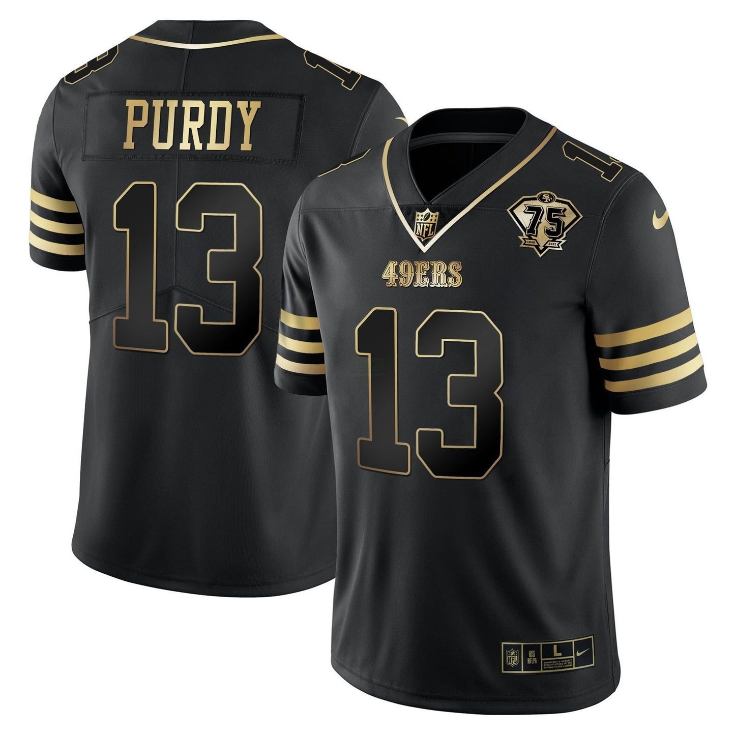 Camisa NFL Men’s 75th Anniversary Patch Vapor Dourada Jersey