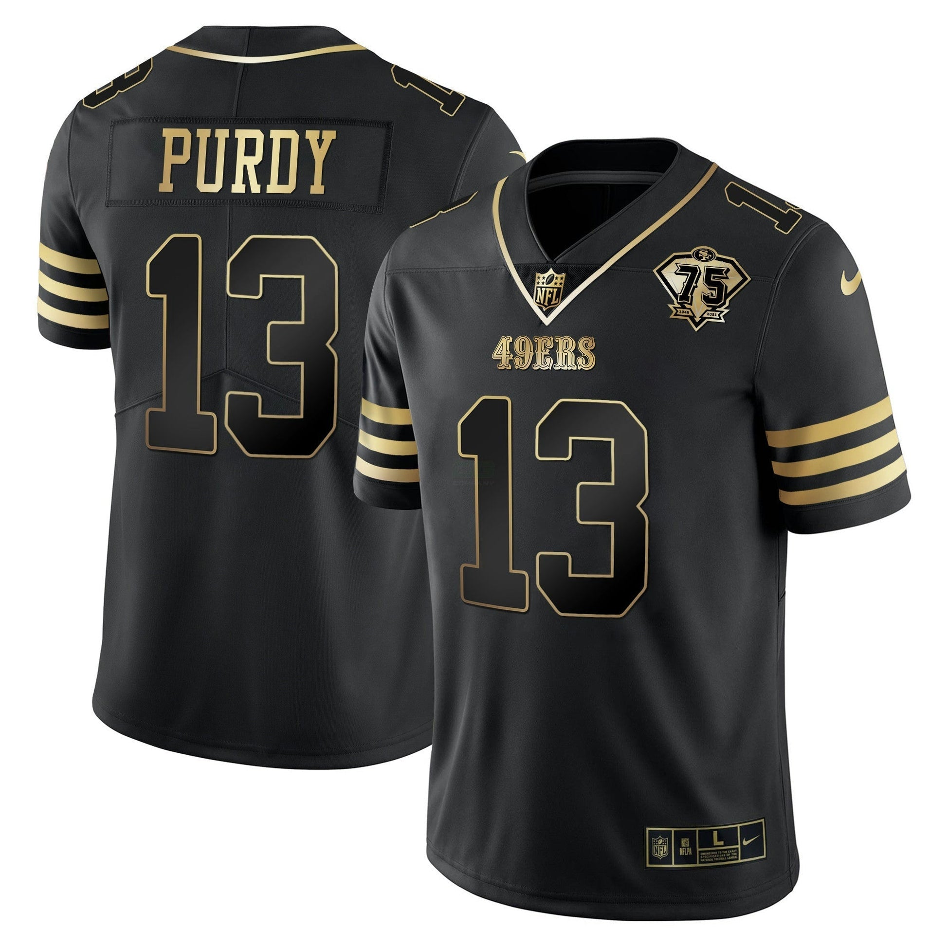 Camisa NFL Men’s 75th Anniversary Patch Vapor Dourada Jersey