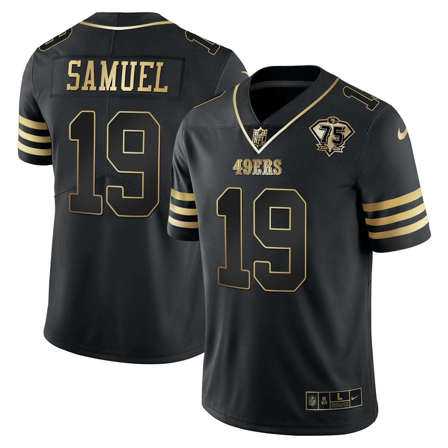 Camisa NFL Men’s 75th Anniversary Patch Vapor Dourada Jersey