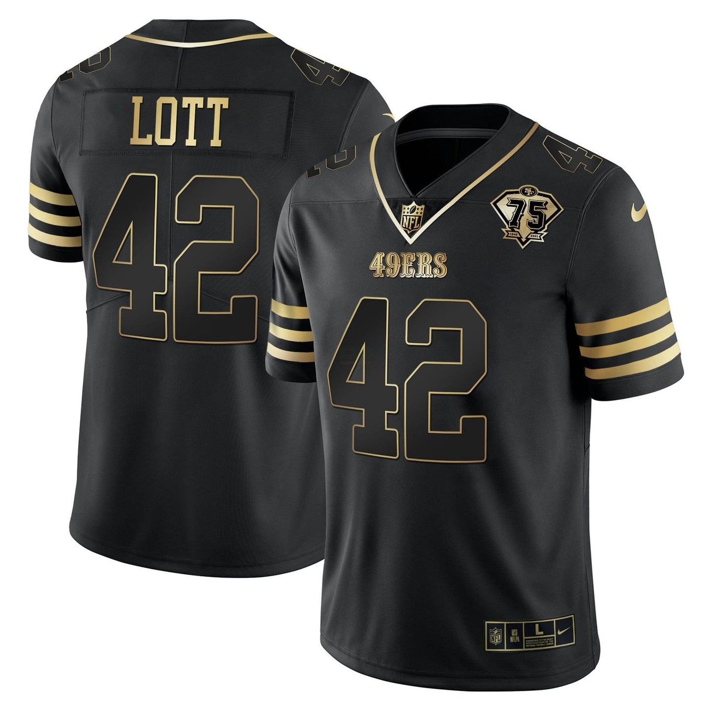 Camisa NFL Men’s 75th Anniversary Patch Vapor Dourada Jersey