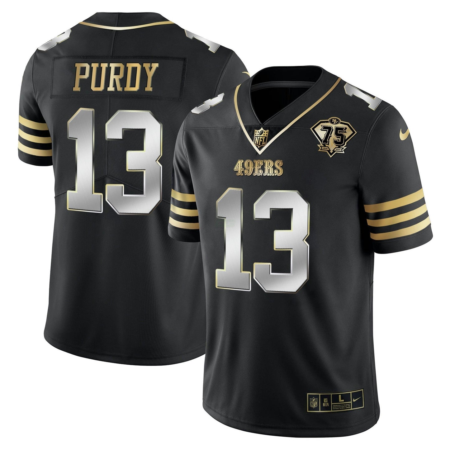 Camisa NFL Men’s 75th Anniversary Patch Vapor Dourada Jersey