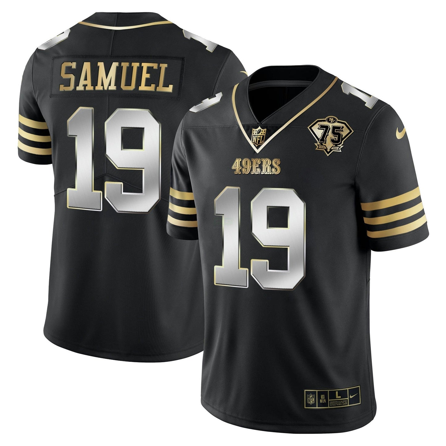 Camisa NFL Men’s 75th Anniversary Patch Vapor Dourada Jersey