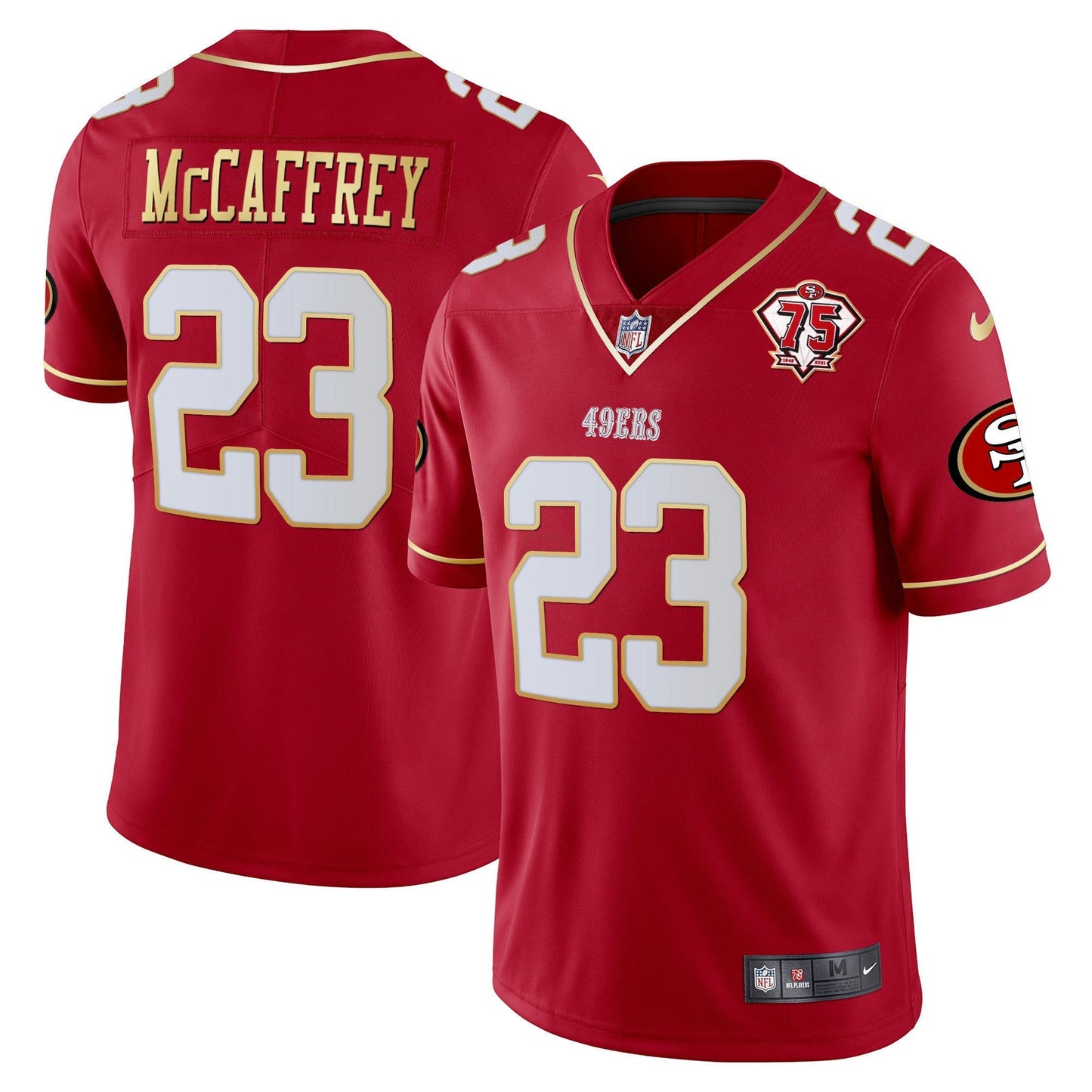 Camisa NFL Men’s 75th Anniversary Patch Vapor Dourada Trim Jersey V2