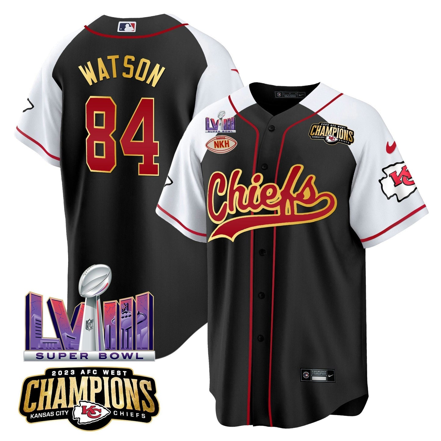 Camisa NFL Men’s AFC West Champions & Super Bowl LVIII Patch Jersey