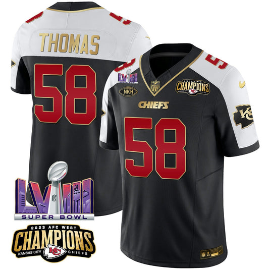 Camisa NFL Men’s AFC West Champions & Super Bowl LVIII Patch Vapor Jersey