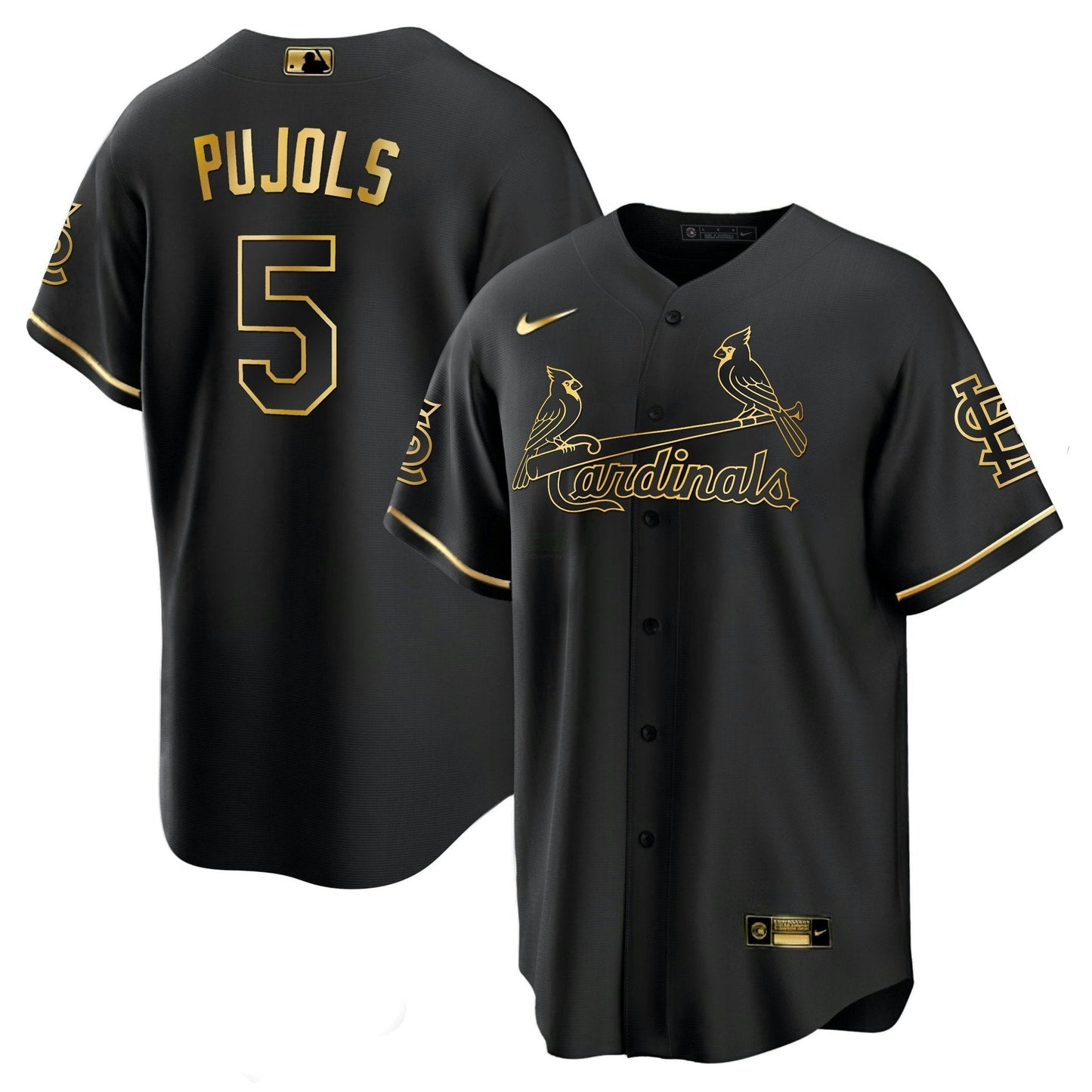 Camisa NFL Men’s Albert Pujols Arizona Branca Dourada & Preta Dourada Jersey