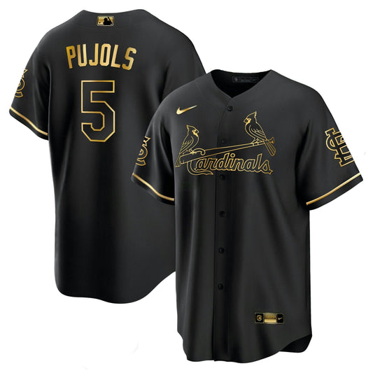 Camisa NFL Men’s Albert Pujols Arizona Branca Dourada & Preta Dourada Jersey