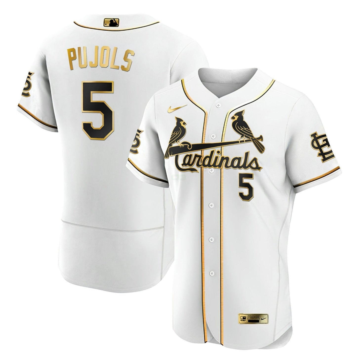 Camisa NFL Men’s Albert Pujols Arizona Branca Dourada & Preta Dourada Jersey