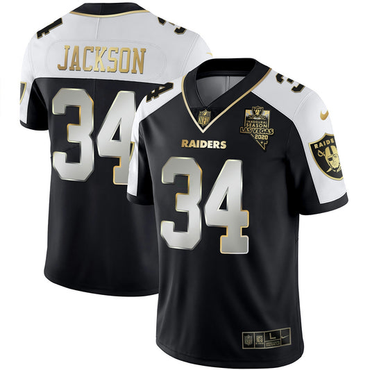 Camisa NFL Men’s Alternativa Vapor Preta Dourada & Preta Invertida Limited Inaugural Season Patch