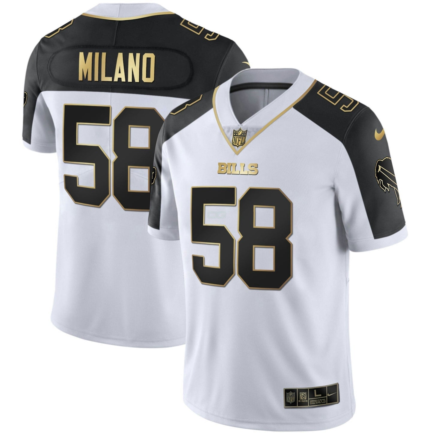 Camisa NFL Men’s Alternativa Vapor Preta Dourada & Preta Invertida Limited