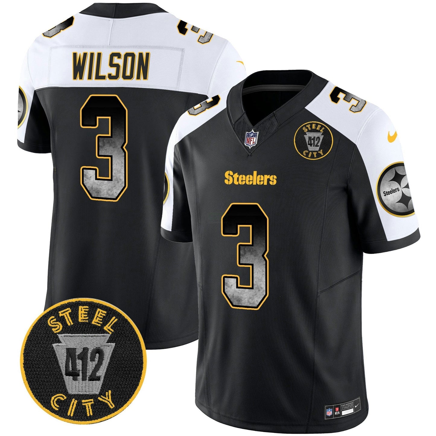 Camisa NFL Men’s Arch Smoke 412 Patch Vapor Limited Jersey