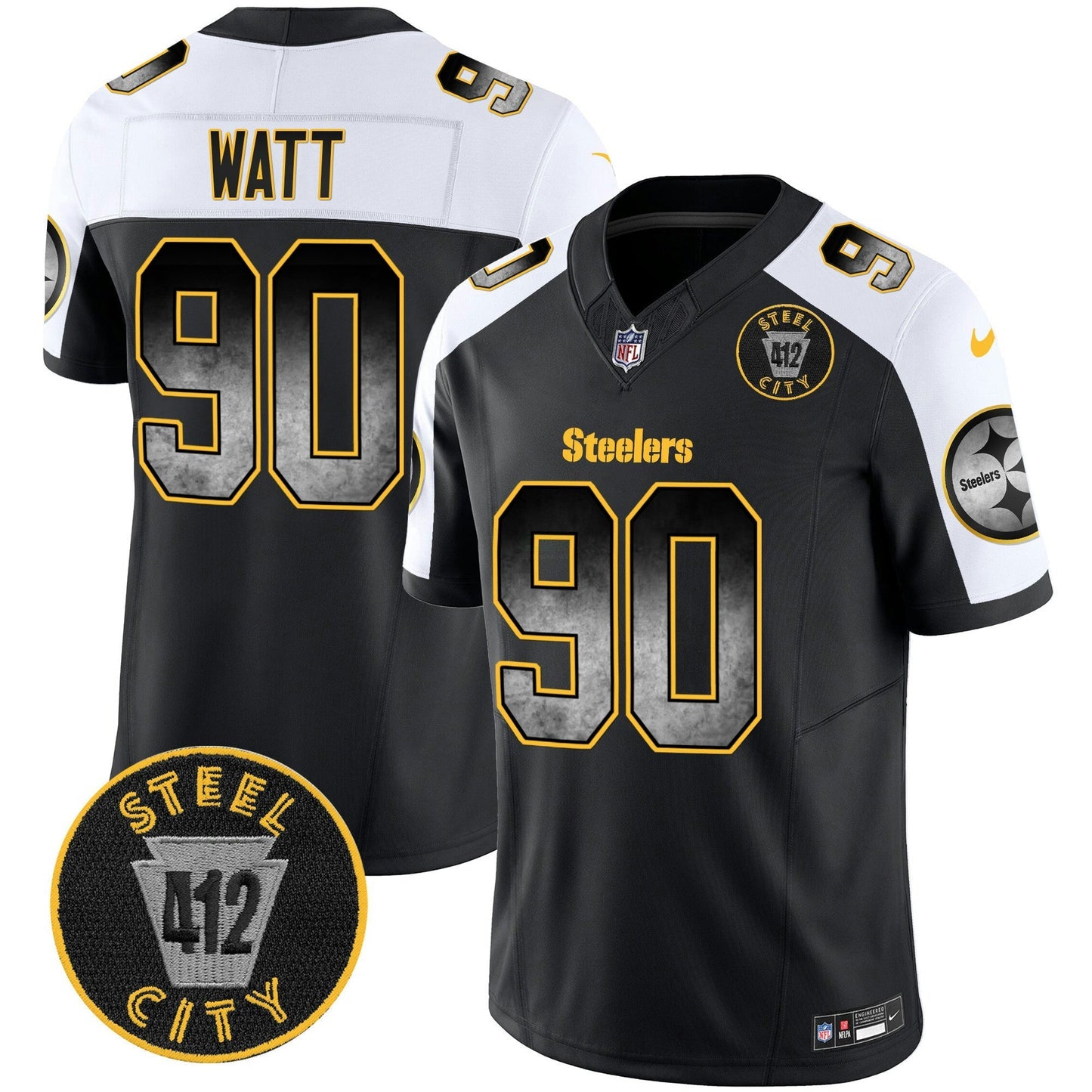 Camisa NFL Men’s Arch Smoke 412 Patch Vapor Limited Jersey