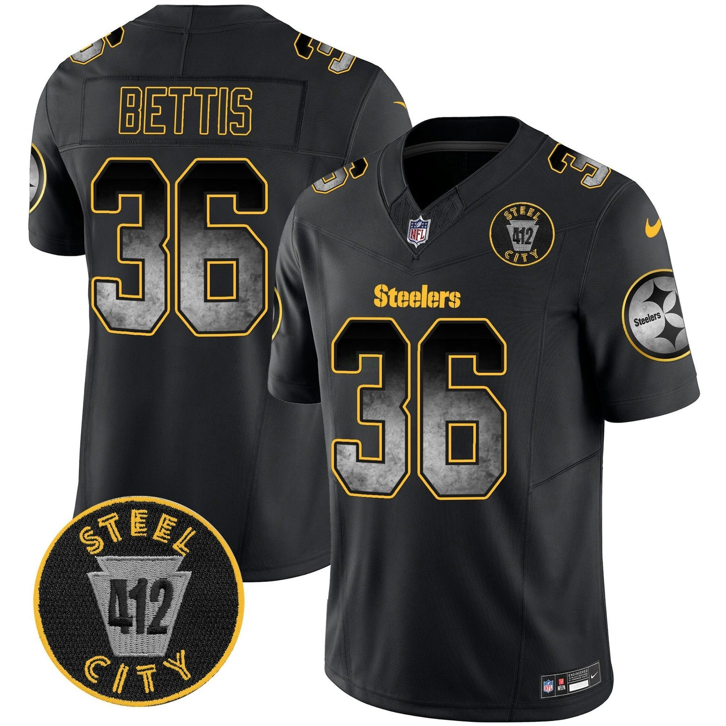 Camisa NFL Men’s Arch Smoke 412 Patch Vapor Limited Jersey