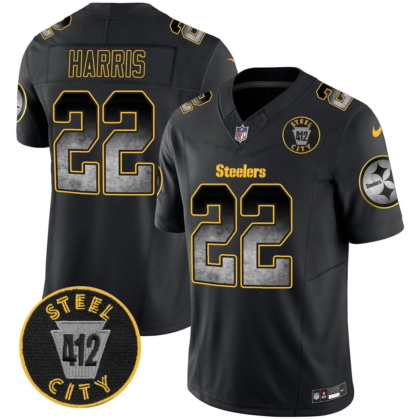 Camisa NFL Men’s Arch Smoke 412 Patch Vapor Limited Jersey